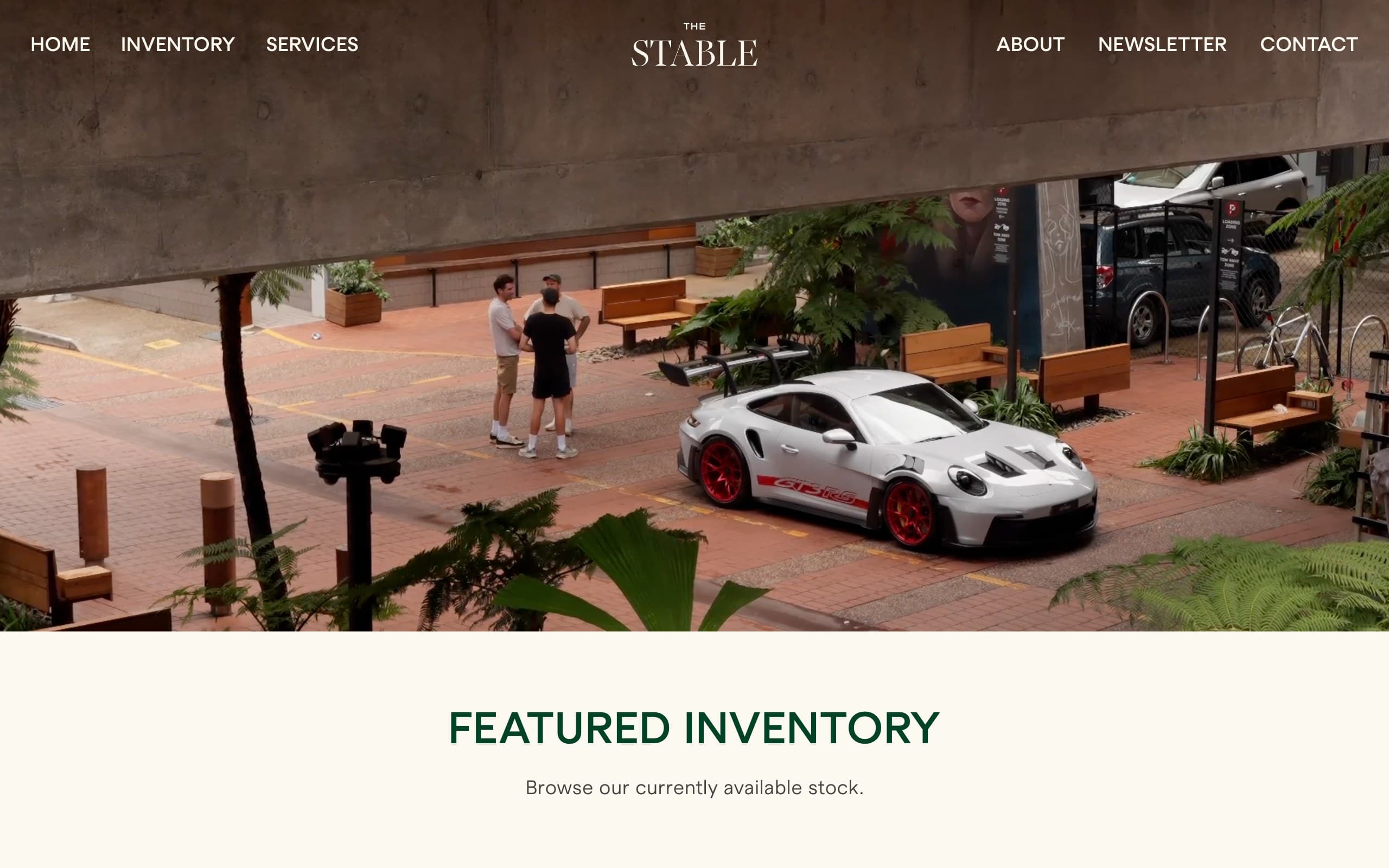 The Stable website screenshot